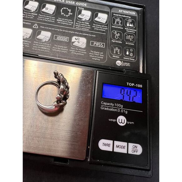 Sterling silver fungi coral ring size 7 - Picture 11 of 11